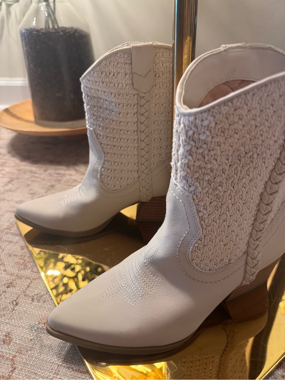 Dolce Vita Koolson woven western ankle boots